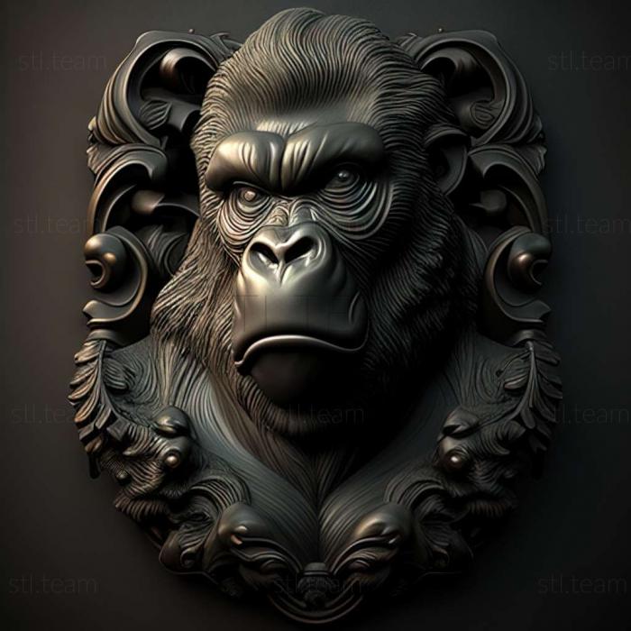 3D модель 3д модель гориллы (STL)